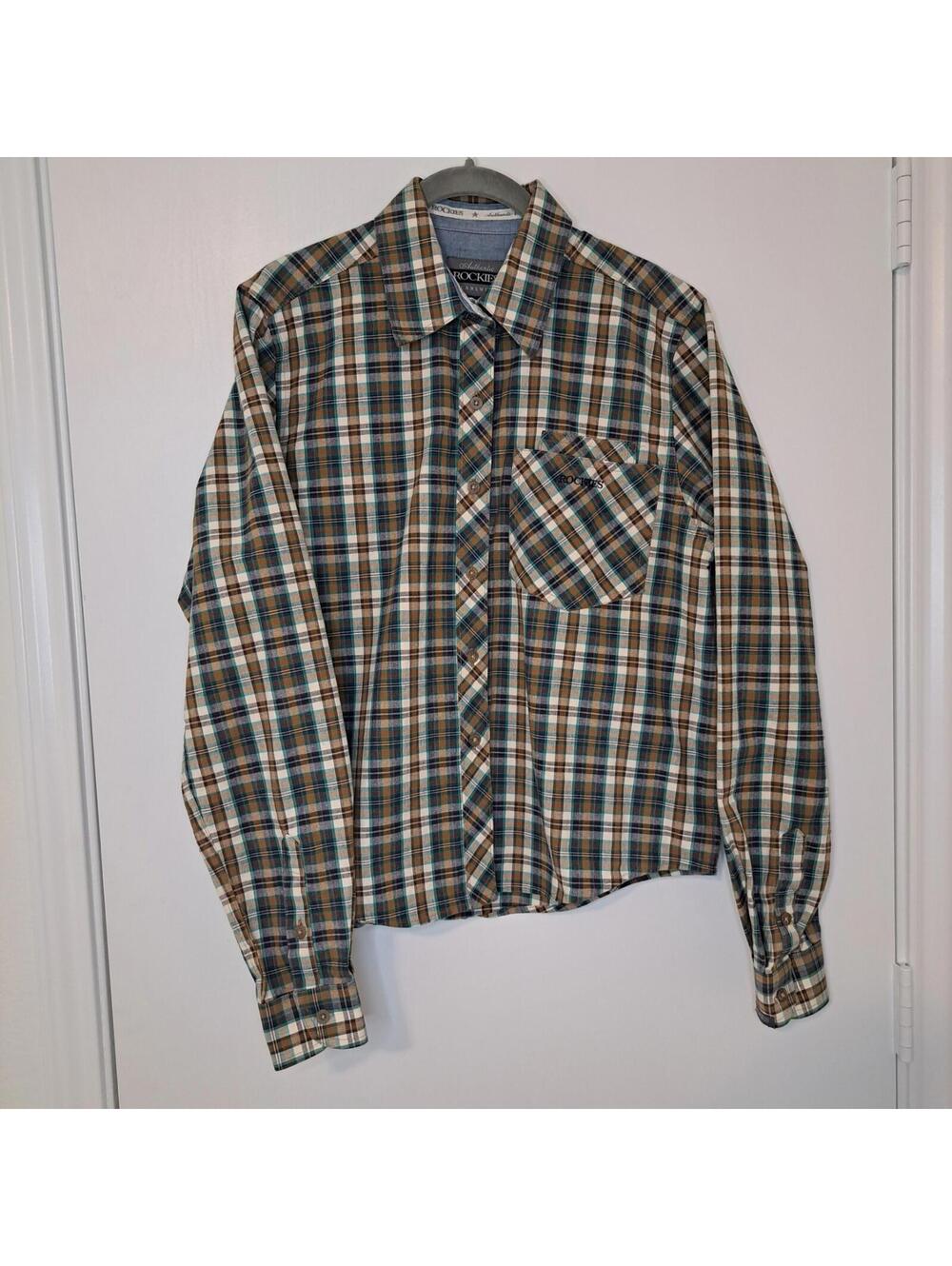 Authentic Rockies Jeanswear Button Up Plaid Long Sleeve Shirt in Men’s Size M